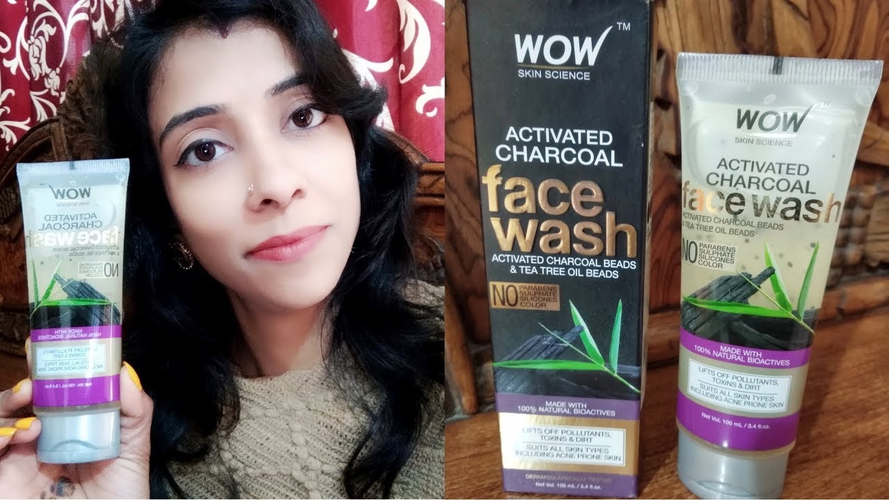 Wow Activated Charcoal Face Wash/For All Skin Types Including Acne