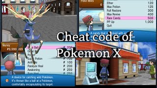 All cheat code of  Pokemon X  3ds v1. 5