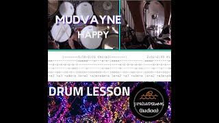 Mudvayne Happy (Drum Lesson) by Praha Drums Official (38.b)