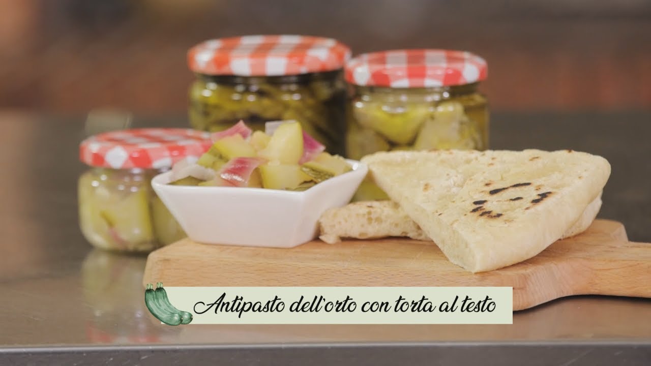 Antipasto dell'orto e torta al testo Umbra | La Cucina delle monache