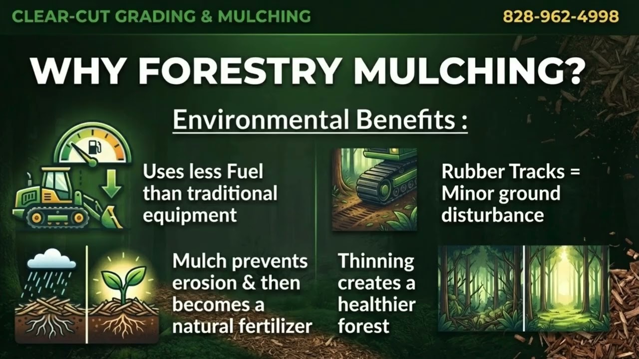 Understand the Benefits of Forestry Mulching  - especially in Winter`
