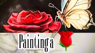 Painting a rose #art #drawing #youtubeshorts /viral 💯💯💯🌹