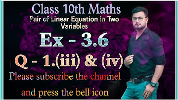 class 10 maths exercise 3.6 question 1 3rd and 4th sum || Ex-3.6 || Q-1(iii) & (iv)