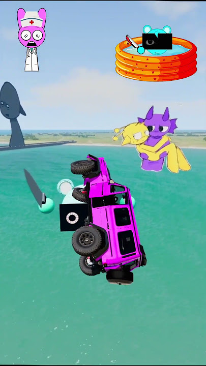 Can Pinki Send the Evil Spirits to Heaven? 👻 🕊️ #sprunki  #beamngdrive
