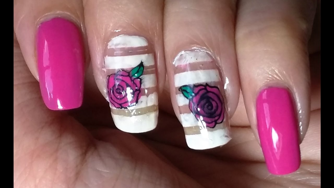 50 Lovely Pink And White Nail Art Designs