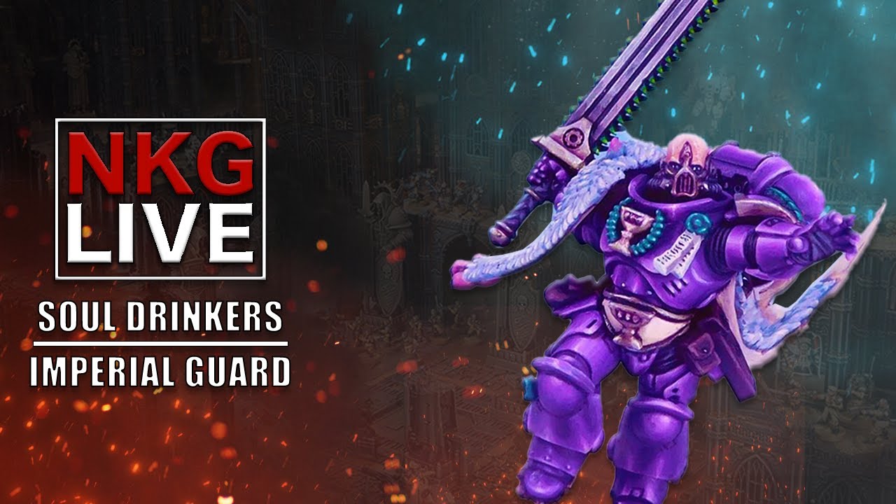 Space Marines Soul Drinkers vs Imperial Guard - Warhammer 40K Battle ...