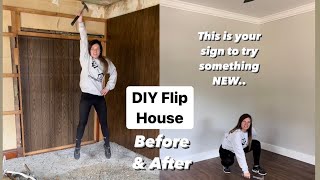 DIY Flip House Before &amp; After Transition | Home Remodel | How To Renovate an Old House