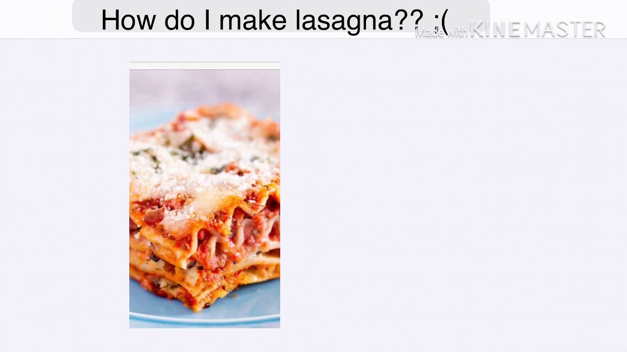 How to cook lasagna :D - YouTube