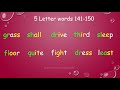 5 letter words/ 220 words