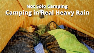 Not Solo Camping, Camping Heavy Rain, Relaxing With Soothing Rain Sounds, ASMR