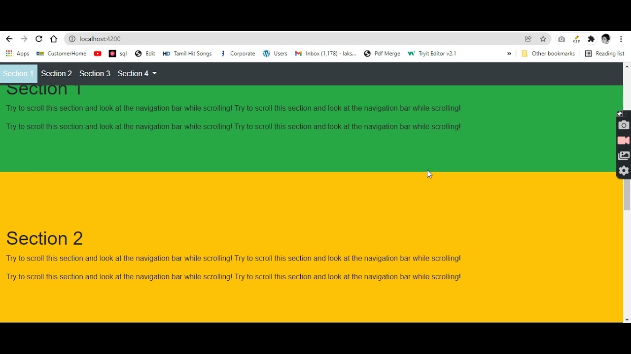 scroll spy 11 in angular - YouTube