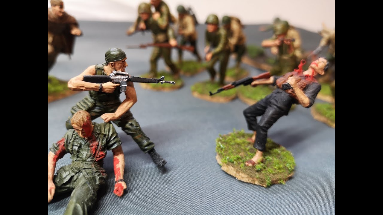 1:35 resin soldier figures model kit Vietnam War American soldiers 2 man XD168 