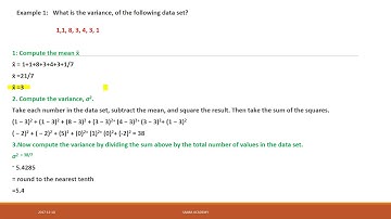 Statistics: Variance And Standard Deviation