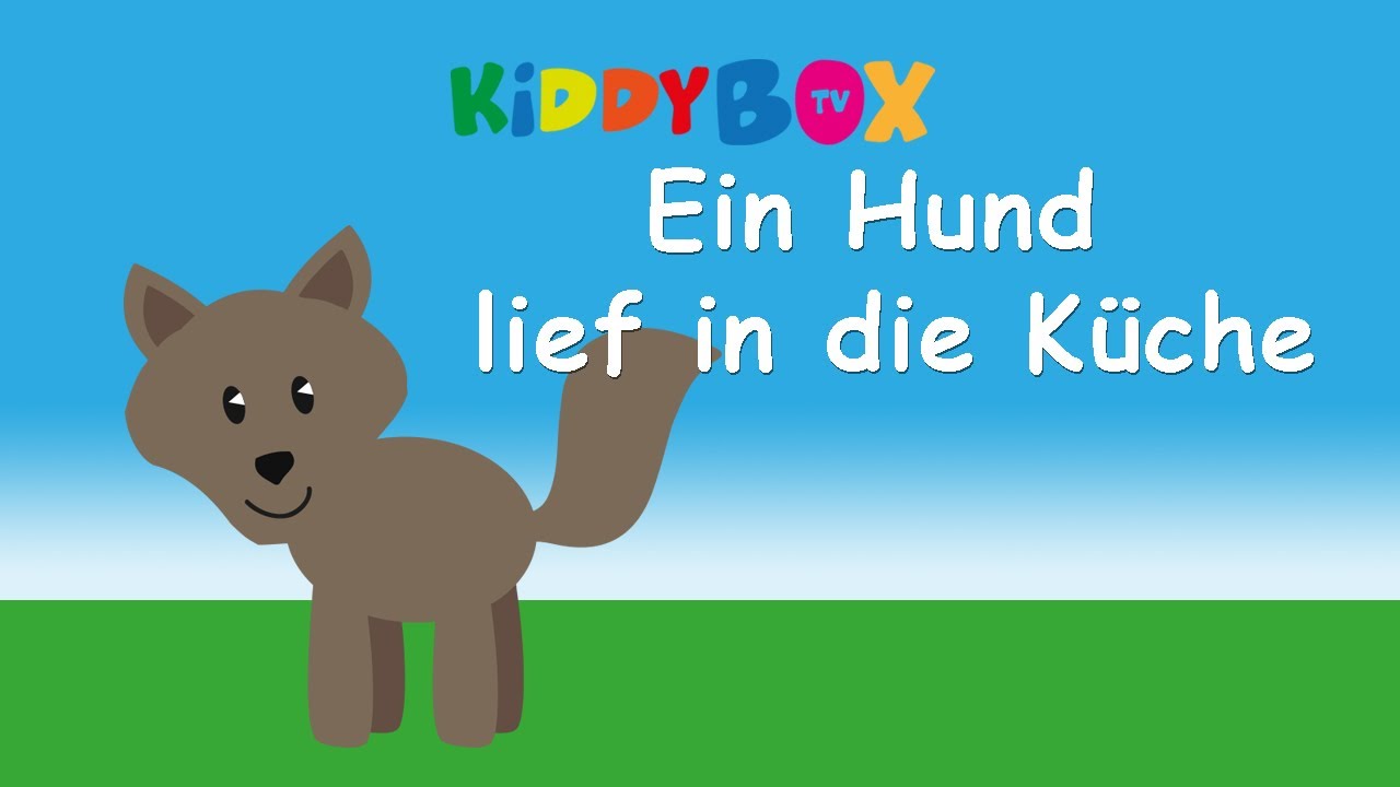 Ein Hund Lief In Die Kuche Kinderlieder Zum Mitsingen Kiddybox Tv Youtube