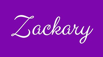 Learn how to Sign the Name Zackary Stylishly in Cursive Writing