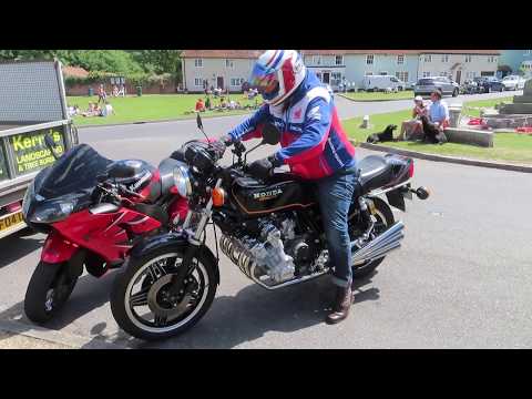 1979 HONDA CBX1000 6 CYLINDER START UP AND RIDE OFF