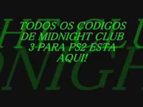 TODOS OS CODIGOS DO MIGNIGHT CLUB 3 REMIX DUB EDITION! - YouTube