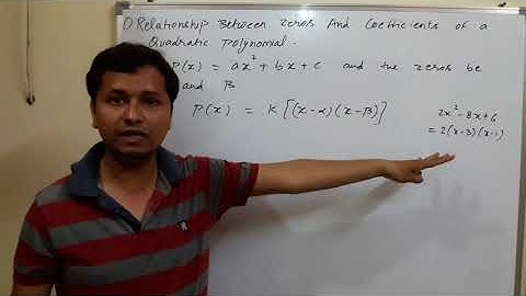 Relationship between zeros and coefficients of quadratic polynomial I class 10 I Polynomials