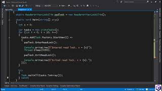 Reader-writer locks, including upgradeability and recursion support C# Part #13