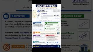 Crossed Cheque #study #education #shorts #commerce