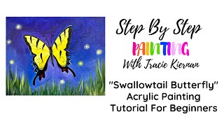 Swallowtail Butterfly Acrylic Painting Tutorial For Beginners