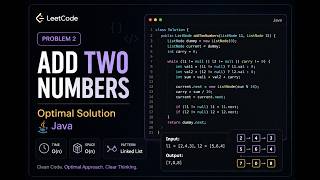 LeetCode 2: Add Two Numbers | Java | Optimal Solution