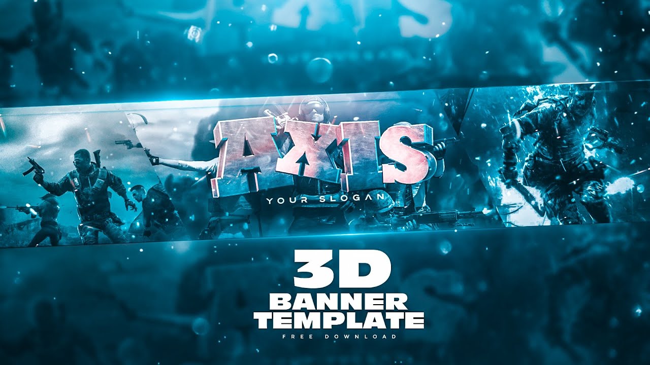 Game  Channel Art Template - Download in PSD