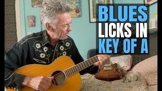 Blues Guitar Licks In The Key Of A