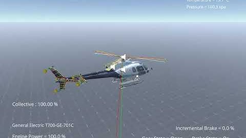 Silantro Unity3D Helicopter Simulator: AS-350 High Speed Flight Test