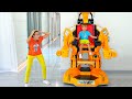 Vlad and Niki's Adventures with a Transforming Robot Car Toy