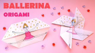 Ballerina Origami 🩰 || DIY paper toys easy 5 minute crafts