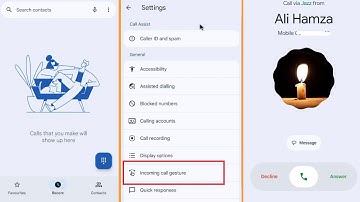 Incoming Call Gesture Option - Google Dialer New Update