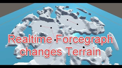 Unity Procedural Terrain 12 - Realtime Force Graph alters the Terrain.