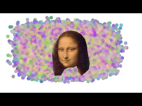 Excitation of Mona Lisa モナリザの興奮状態 : Processing animation art ( 作品 )