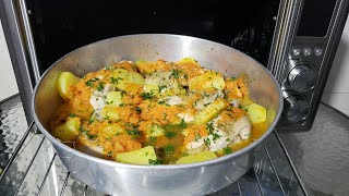 Pollo sudado en horno freidora wurden