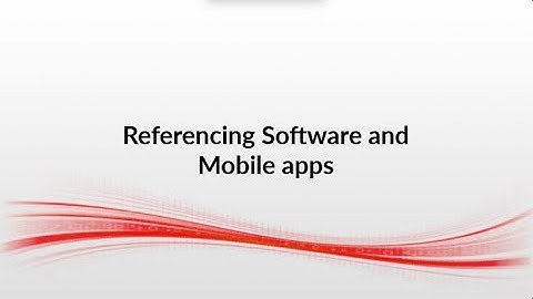 Reference software and mobile apps