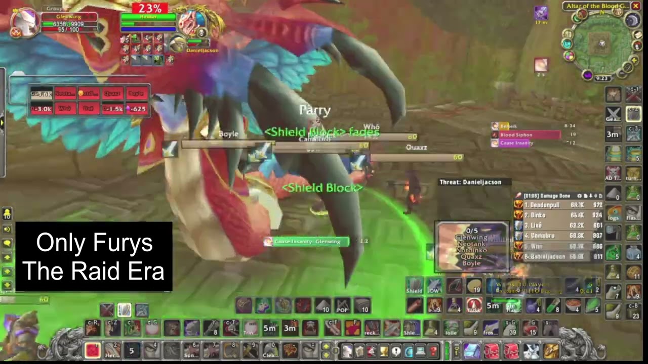 Only Furys vs Hakkar the Soulflayer - 10 man warrior kill - Wow Classic Era