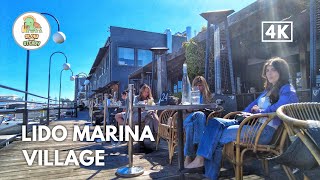 [4K] ⚓️Tuesday afternoon | Newport Beach, California | Lido Marina Village | Walking tour