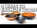 3 Ways To Ebonize Wood Bowls Live Demo Iron Acetate, India Ink, Fire - Woodturning Video