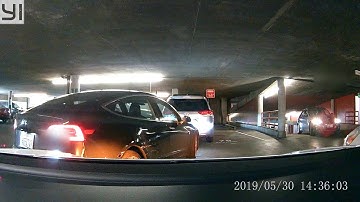 Hit & run by tesla model 3 caught on back up dash cam-not tesla cam
