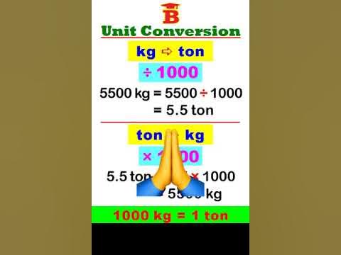 kg to ton, ton to kg Conversion - YouTube