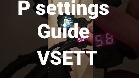 VSETT P settings guide VSETT 8,9,10,11