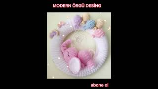 Bebek Örgü Kapı Süsü