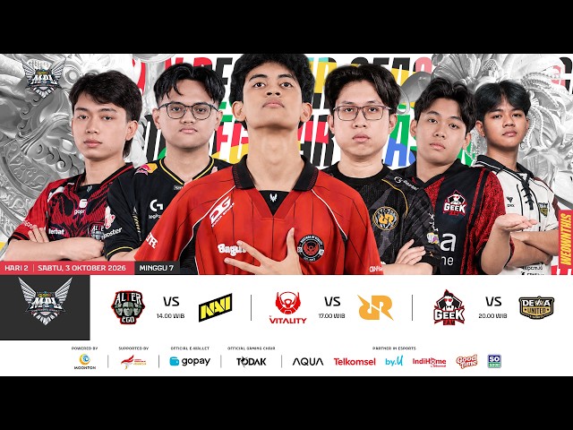 🔴 LIVE | MPL ID S18 | Minggu 7 Hari 2 | Bahasa Indonesia