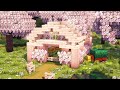 [Minecraft] How to Build a Cherry Blossom Sniffer House / Tutorial