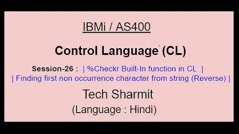 %Checkr Built-in function in cl program | CL programming | CL program for Beginners |