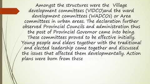 History of local Governance in Zimbabwe