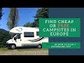 How to find cheap or free campsites in Europe - Plan a Motorhome Road Trip Pt 2 - Wild camping