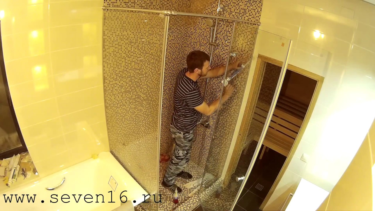 Установка душевой кабины г. Набережные Челны - YouTube