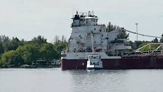 DSC 5388 The Great Republic gets a delivery on the St Marys River with a salute